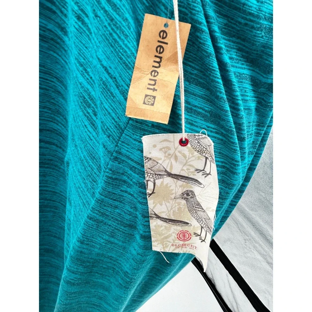 Element Womens Teal Green Space Dye Smocked Strapless Maxi Dress Skirt Medium